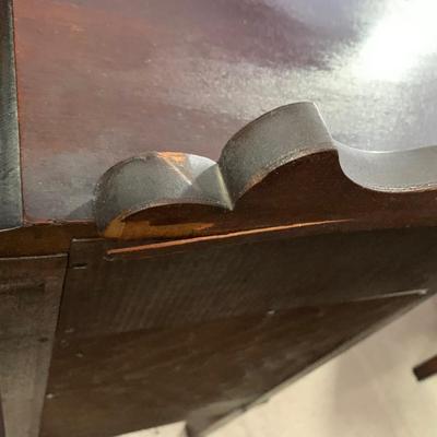 LOT 6 B: Vintage / Antique French 6 Drawer Vanity w/ Floral Embroidered Stool