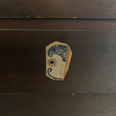 LOT 6 B: Vintage / Antique French 6 Drawer Vanity w/ Floral Embroidered Stool