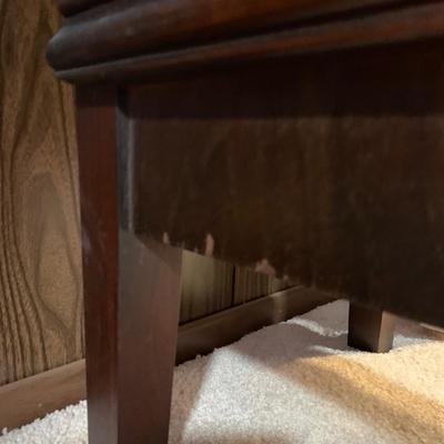 LOT 6 B: Vintage / Antique French 6 Drawer Vanity w/ Floral Embroidered Stool