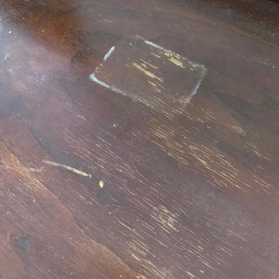 LOT 6 B: Vintage / Antique French 6 Drawer Vanity w/ Floral Embroidered Stool