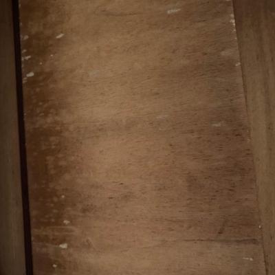 LOT 6 B: Vintage / Antique French 6 Drawer Vanity w/ Floral Embroidered Stool