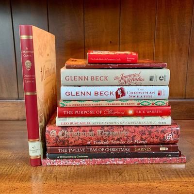 LOT 10 O: Christmas Book Collection: "A Cup Of Christmas Tea" by Tom Hegg, "A Christmas Carol" by Charles Dickens,...