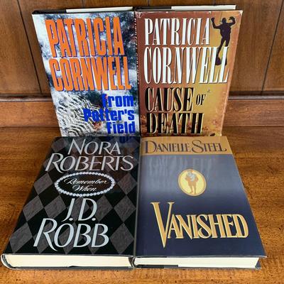 LOT 14 O: Novel Collection: "Dust" by Patricia Cornwell, "Vanished" by Danielle Steel, "You Belong To Me"...