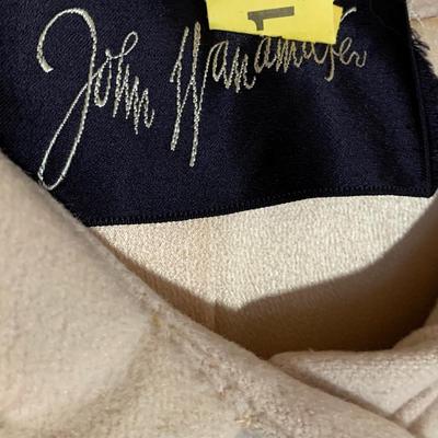 LOT 18 H: Vintage John Wanamaker / Bernhard Altmann Cashmere Coat w/ Fur Collar & Matching Scarf