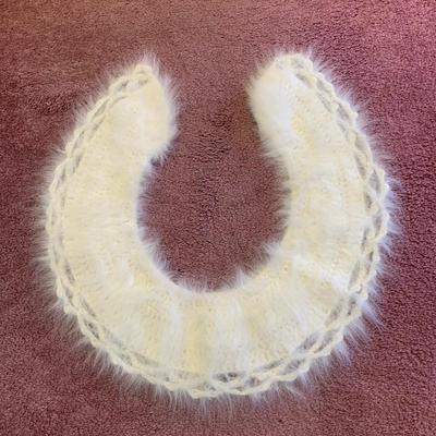 LOT 21 H: Vintage Mink Wrap (R.M. Taylor Co. Furs), Shrug, & Angora Rabbit Crochet Detachable Collar