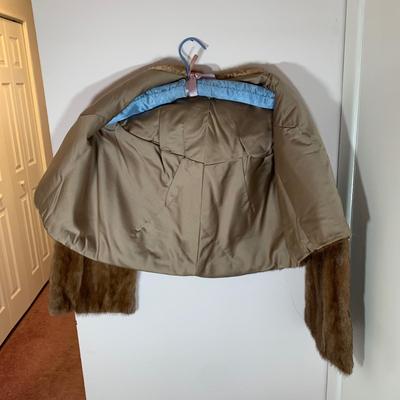 LOT 21 H: Vintage Mink Wrap (R.M. Taylor Co. Furs), Shrug, & Angora Rabbit Crochet Detachable Collar