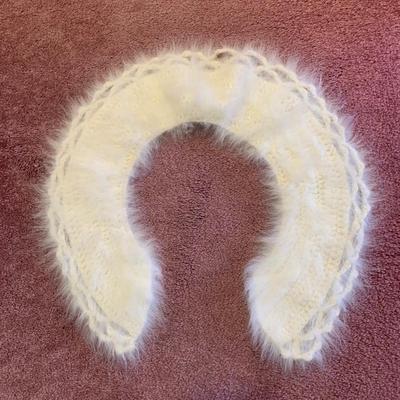 LOT 21 H: Vintage Mink Wrap (R.M. Taylor Co. Furs), Shrug, & Angora Rabbit Crochet Detachable Collar