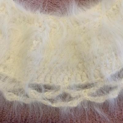 LOT 21 H: Vintage Mink Wrap (R.M. Taylor Co. Furs), Shrug, & Angora Rabbit Crochet Detachable Collar