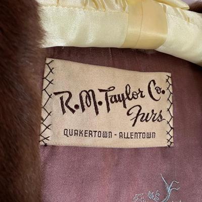 LOT 21 H: Vintage Mink Wrap (R.M. Taylor Co. Furs), Shrug, & Angora Rabbit Crochet Detachable Collar