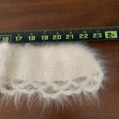 LOT 21 H: Vintage Mink Wrap (R.M. Taylor Co. Furs), Shrug, & Angora Rabbit Crochet Detachable Collar