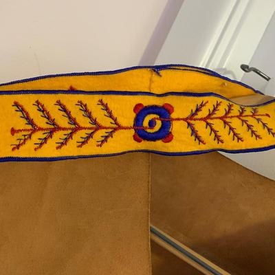 LOT 22 H: YMCA Father & Son Y-Indian Guides Leather Vests w/ Patches