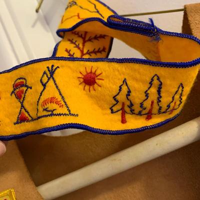 LOT 22 H: YMCA Father & Son Y-Indian Guides Leather Vests w/ Patches