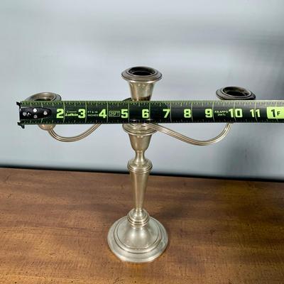 LOT 23 H: Matching Gorham Sterling Silver Weighted 3 Arm Candelabras 808/1