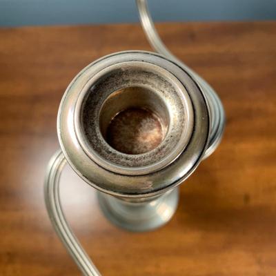 LOT 23 H: Matching Gorham Sterling Silver Weighted 3 Arm Candelabras 808/1