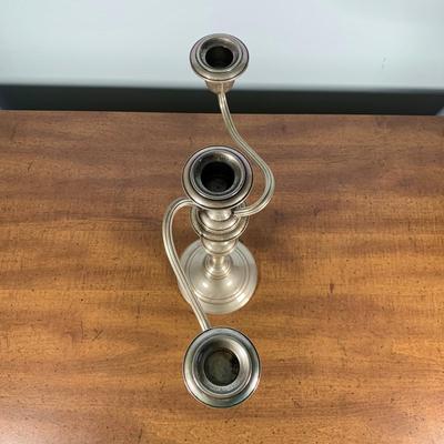 LOT 23 H: Matching Gorham Sterling Silver Weighted 3 Arm Candelabras 808/1