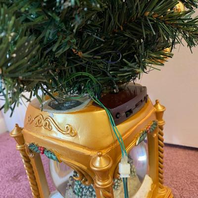 LOT 24 H: Bradford Exchange Cardinal Light Up Christmas Tree & Numbered Thomas Kinkade "Snow Kissed Holiday Memories"...