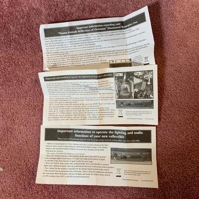 LOT 24 H: Bradford Exchange Cardinal Light Up Christmas Tree & Numbered Thomas Kinkade "Snow Kissed Holiday Memories"...