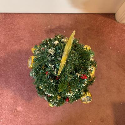 LOT 24 H: Bradford Exchange Cardinal Light Up Christmas Tree & Numbered Thomas Kinkade "Snow Kissed Holiday Memories"...