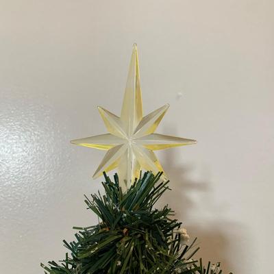 LOT 24 H: Bradford Exchange Cardinal Light Up Christmas Tree & Numbered Thomas Kinkade "Snow Kissed Holiday Memories"...