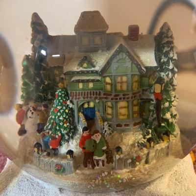 LOT 24 H: Bradford Exchange Cardinal Light Up Christmas Tree & Numbered Thomas Kinkade "Snow Kissed Holiday Memories"...