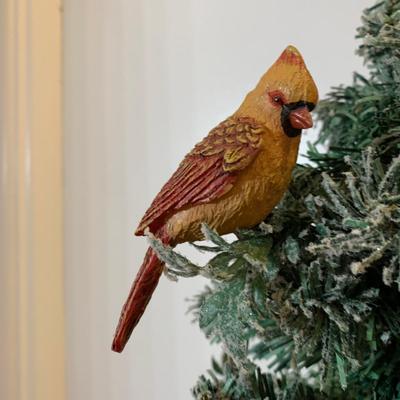 LOT 24 H: Bradford Exchange Cardinal Light Up Christmas Tree & Numbered Thomas Kinkade "Snow Kissed Holiday Memories"...