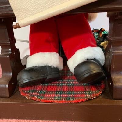 LOT 28 H: Northpole Productions Gemmy Industries Co. Santa At His Desk Musical Animated Decor