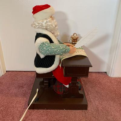 LOT 28 H: Northpole Productions Gemmy Industries Co. Santa At His Desk Musical Animated Decor