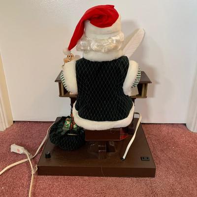 LOT 28 H: Northpole Productions Gemmy Industries Co. Santa At His Desk Musical Animated Decor