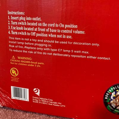 LOT 28 H: Northpole Productions Gemmy Industries Co. Santa At His Desk Musical Animated Decor