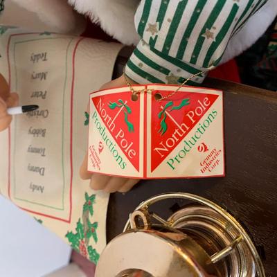 LOT 28 H: Northpole Productions Gemmy Industries Co. Santa At His Desk Musical Animated Decor
