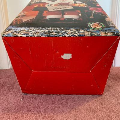 LOT 28 H: Northpole Productions Gemmy Industries Co. Santa At His Desk Musical Animated Decor