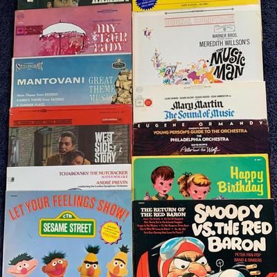 LOT 31 B: Vinyl Record Collection: "Man Of LaMancha", "Snoopy Vs. The Red Baron; The Return Of The Red Baron",...