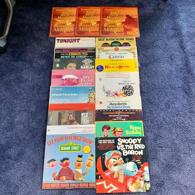 LOT 31 B: Vinyl Record Collection: "Man Of LaMancha", "Snoopy Vs. The Red Baron; The Return Of The Red Baron",...