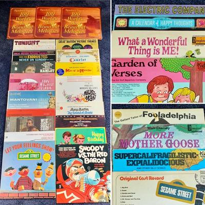 LOT 31 B: Vinyl Record Collection: "Man Of LaMancha", "Snoopy Vs. The Red Baron; The Return Of The Red Baron",...