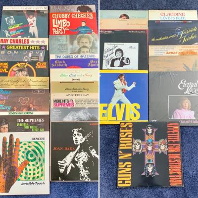 LOT 32 B: Vinyl Record Collection: "Speak Of The Devil" Ozzy Ozbourne, Billy Joel Greatest Hits Vol. 1 & 2, Genesis...