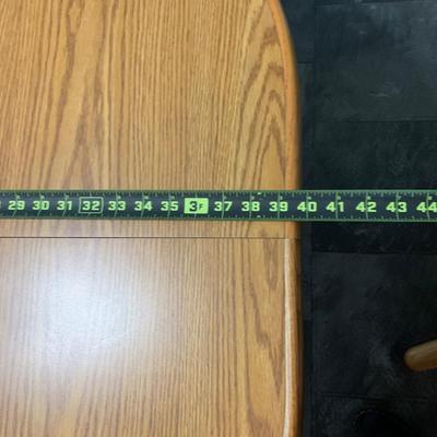 LOT 36 K: Kitchen Table w/ Leaf & 4 Rolling Swivel Chairs