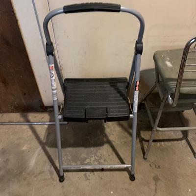 LOT 37 G: Cosco Vintage Step Stool Chair & Modern Step Stool