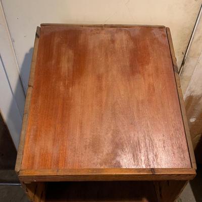 LOT 38 G: Vintage Handmade Pulpit / Lectern Style Desk Shelf Carved ABWA