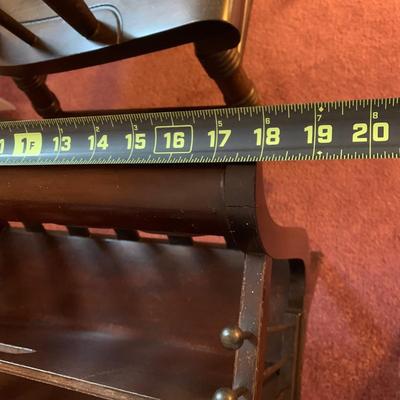 LOT 40 L: Vintage Rocking Chair & J.B. Van Sciver Co. Harp Shaped Magazine Rack