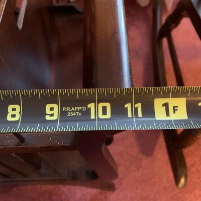 LOT 40 L: Vintage Rocking Chair & J.B. Van Sciver Co. Harp Shaped Magazine Rack