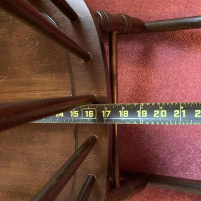 LOT 40 L: Vintage Rocking Chair & J.B. Van Sciver Co. Harp Shaped Magazine Rack