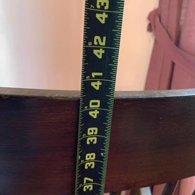 LOT 40 L: Vintage Rocking Chair & J.B. Van Sciver Co. Harp Shaped Magazine Rack