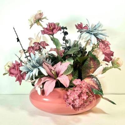 LOT 45L: Collection of Potted Artificial Flowers and Foliage Decor!