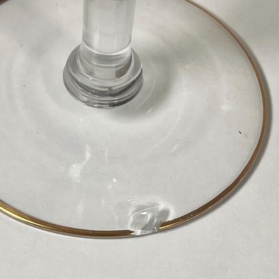 LOT 52K: Vintage Franciscan Style Gold Rimmed Glass Stemware