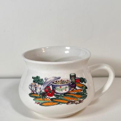 LOT 53K: Vintage 1970s Enamelware Floral Fondue Pot, Corelle Coordinates Ivy Stoneware Dishes, Coca Cola Glass, and More!