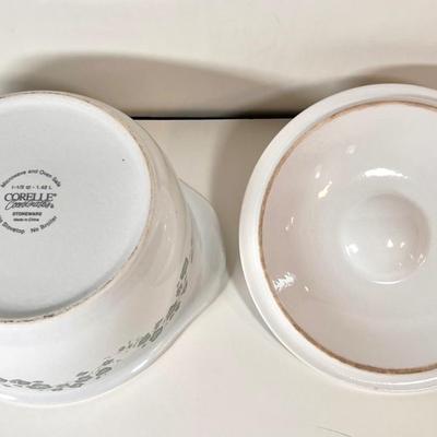 LOT 53K: Vintage 1970s Enamelware Floral Fondue Pot, Corelle Coordinates Ivy Stoneware Dishes, Coca Cola Glass, and More!