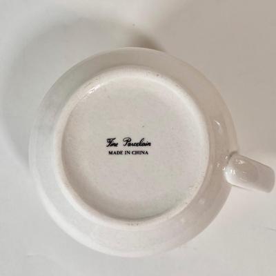 LOT 53K: Vintage 1970s Enamelware Floral Fondue Pot, Corelle Coordinates Ivy Stoneware Dishes, Coca Cola Glass, and More!