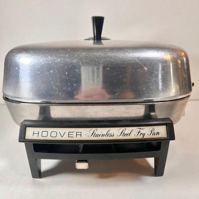 LOT 54K: Vintage Hoover Stainless Steel Frying Pan Model B3037 & George Foreman Grill Model GR- 10A