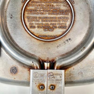 LOT 54K: Vintage Hoover Stainless Steel Frying Pan Model B3037 & George Foreman Grill Model GR- 10A