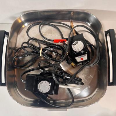 LOT 54K: Vintage Hoover Stainless Steel Frying Pan Model B3037 & George Foreman Grill Model GR- 10A